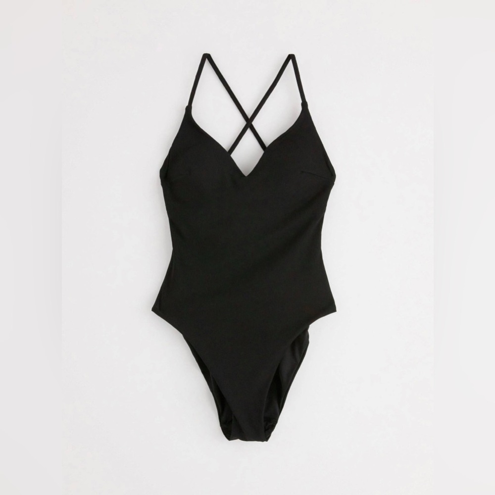 Lindex Ribbed One Piece Swimsuit NWOT
